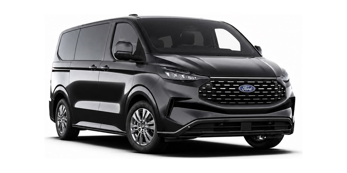 Ford Tourneo noir vu de trois quarts avant